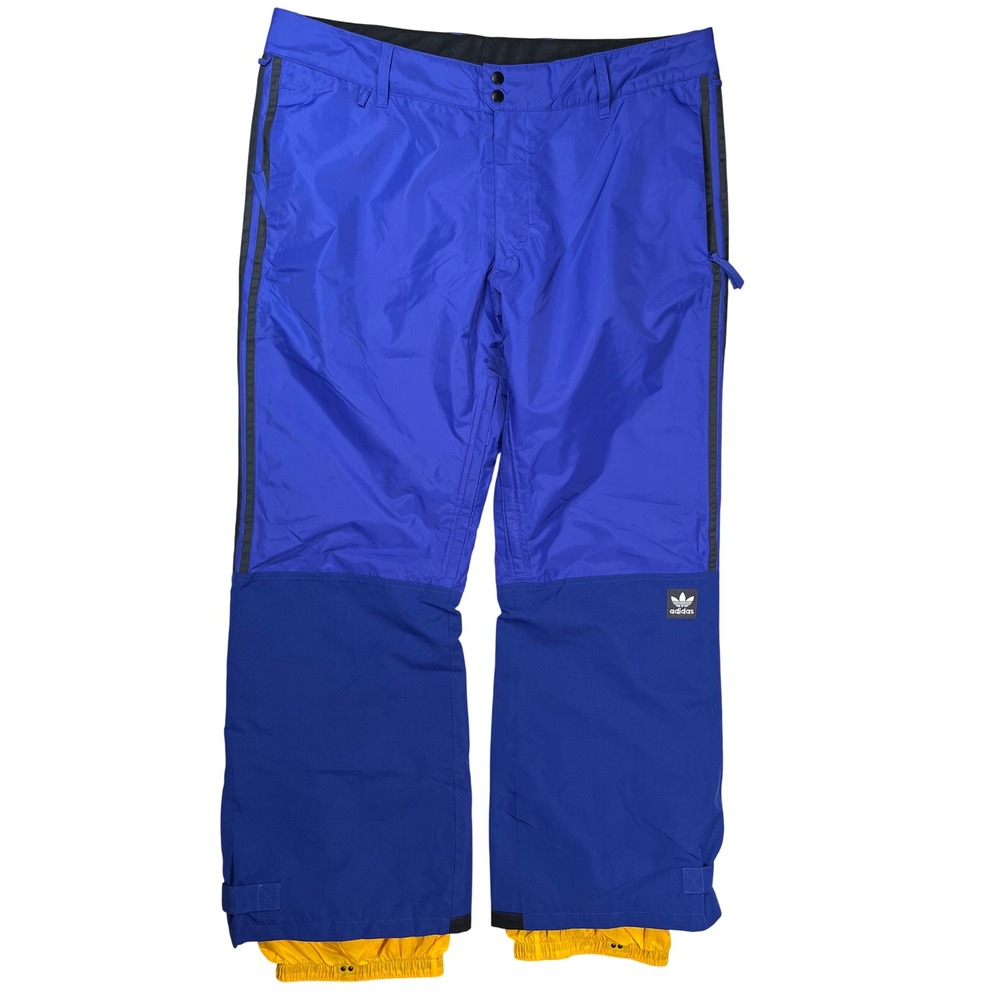 Adidas Snowboard Pants Mens XL Blue DW3997 Side Stripe Insulated Winter Skiing
